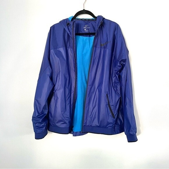 Nike jacket mens blue dri fit Nike jacket size large - Picture 2 of 9